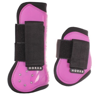 Geschlossene PVC-Gamaschen für Pferde mit Strass, Horka (x4)