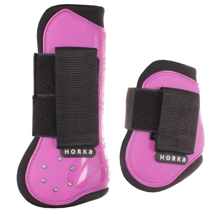Geschlossene PVC-Gamaschen für Pferde mit Strass, Horka (x4)