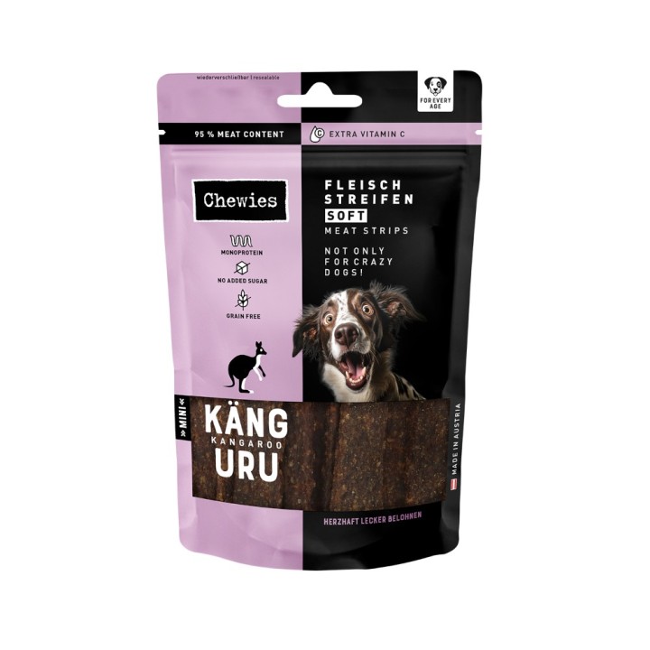 Chewies Fleischstreifen Soft 150g - Sparpaket: Känguru 2 x 150 g