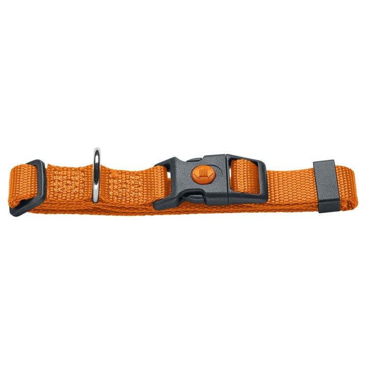 HUNTER Halsband London, orange - Vario Basic Größe M: 30 - 46 cm Halsumfang, 15 mm breit