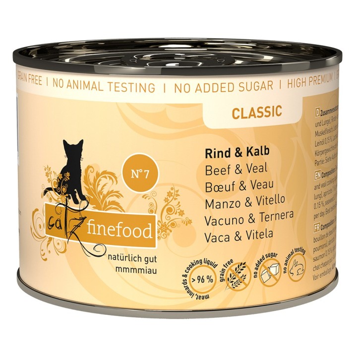 catz finefood 6 x 200 g - Rind & Kalb