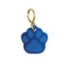 Schmuck Anhänger Pfote klein, inkl. Gravur 26 x 28 mm [Blau]