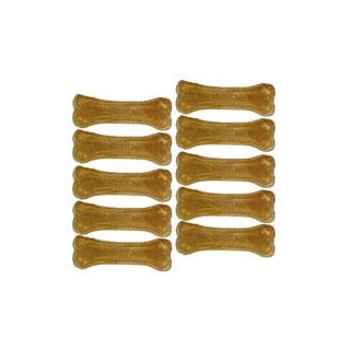 Schecker - Kauknochen aus gepresster Rinderhaut [330g (10 Stück a 10cm)]