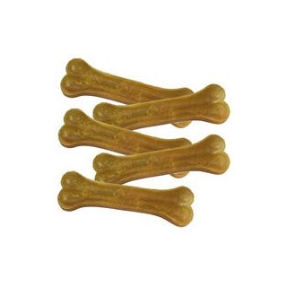 Schecker - Kauknochen aus gepresster Rinderhaut [450g (5 Stück a 17cm)]