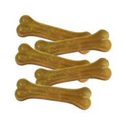 Schecker - Kauknochen aus gepresster Rinderhaut [450g (5 Stück a 17cm)]