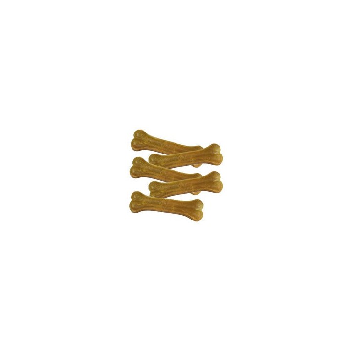 Schecker - Kauknochen aus gepresster Rinderhaut [450g (5 Stück a 17cm)]