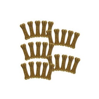 Schecker - Kauknochen aus gepresster Rinderhaut [1500g (25 Stück a 13cm)]