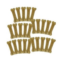 Schecker - Kauknochen aus gepresster Rinderhaut [825g (25 Stück a 10cm - je 33g)]