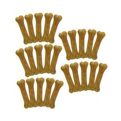 Schecker - Kauknochen aus gepresster Rinderhaut [2250g (25 Stück a 17cm)]