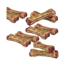 Schecker - Gefüllter Kauknochen mit Salami-Geschmack [1400g (20 Stück a´ 12cm)]