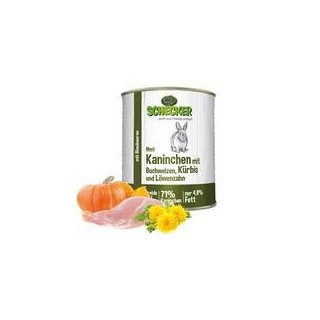 Schecker - Schecker Hundemenü - Kaninchen mit Buchweizen, Kürbis und Löwenzahn [1 x 820g]