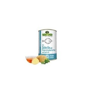 Schecker - Schecker Hundemenü - Scholle mit Petersilienkartoffeln und Lachsöl [1 x 410g]