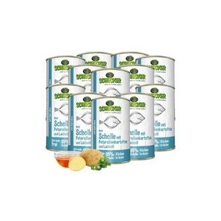 Schecker - Schecker Hundemenü - Scholle mit Petersilienkartoffeln und Lachsöl [12 x 410g]