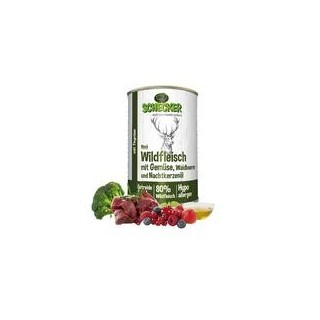 Schecker - Schecker Hundemenü - Wildfleisch mit Gemüse, Waldbeeren und Nachtkerzenöl [1 x 410g]