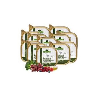 Schecker - Schecker Hundemenü - Wildfleisch mit Gemüse, Waldbeeren und Nachtkerzenöl [12 x 200g]