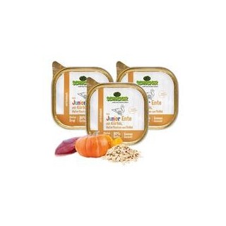 Schecker - Schecker Hundemenü - Junior Ente mit Kürbis, Haferflocken und Vollei [3 x 200g]