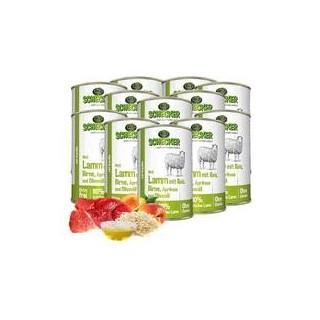 Schecker - Schecker Hundemenü - Lamm mit Reis, Birne, Aprikose und Olivenöl [12 x 410g]