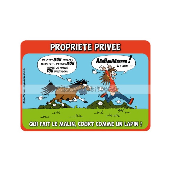 Humoristische Plakette Privatbesitz Fr8Man