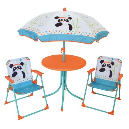 Tisch + 2 Stühle + Kindersonnenschirm Jemini Indian Panda