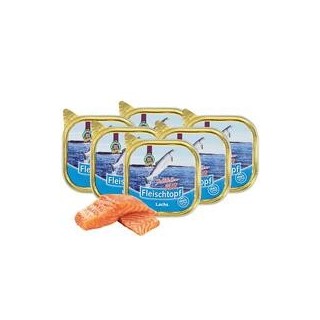 Schecker - Fleischtopf-Schälchen-PUR Lachs [6 x 200g]