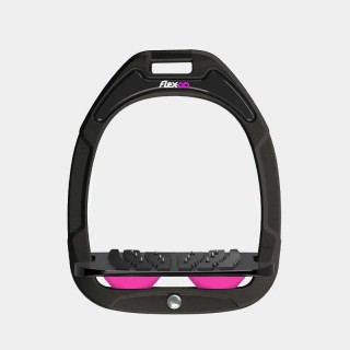 Ultragrip Steigbügel schräg Schwarz/Schwarz/Rosa Flex-On Green Composite