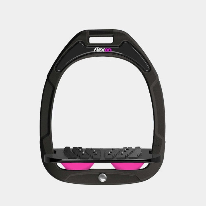 Ultragrip Steigbügel schräg Schwarz/Schwarz/Rosa Flex-On Green Composite