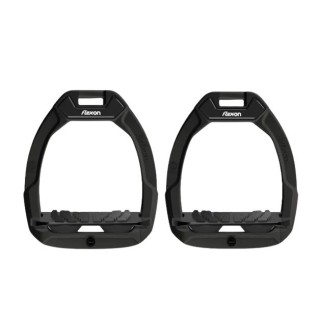Sicherheitssteigbügel Reiten Schräg Grip Schwarz/Schwarz/Schwarz Flex-On Safe-On
