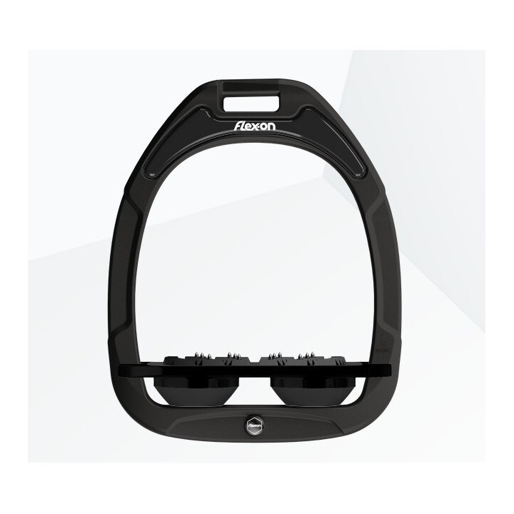 Platte Steigbügel Ultra Grip Schwarz/Schwarz/Schwarz Flex-On Green Composite