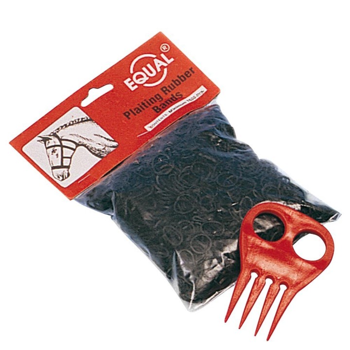 250-teiliges Mähnengummi mit Zopfkamm Premiere