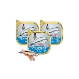 Schecker - Fleischtopf-Schälchen-PUR Hering [3 x 200g]