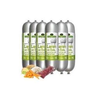 Schecker - Schecker Hundewurst Lamm mit Reis, Kartoffeln & Karotten [6 x 400g]