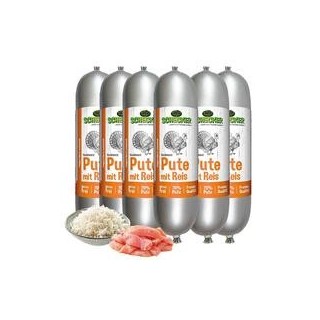 Schecker - Schecker Hundewurst Pute mit Reis [6 x 400g]
