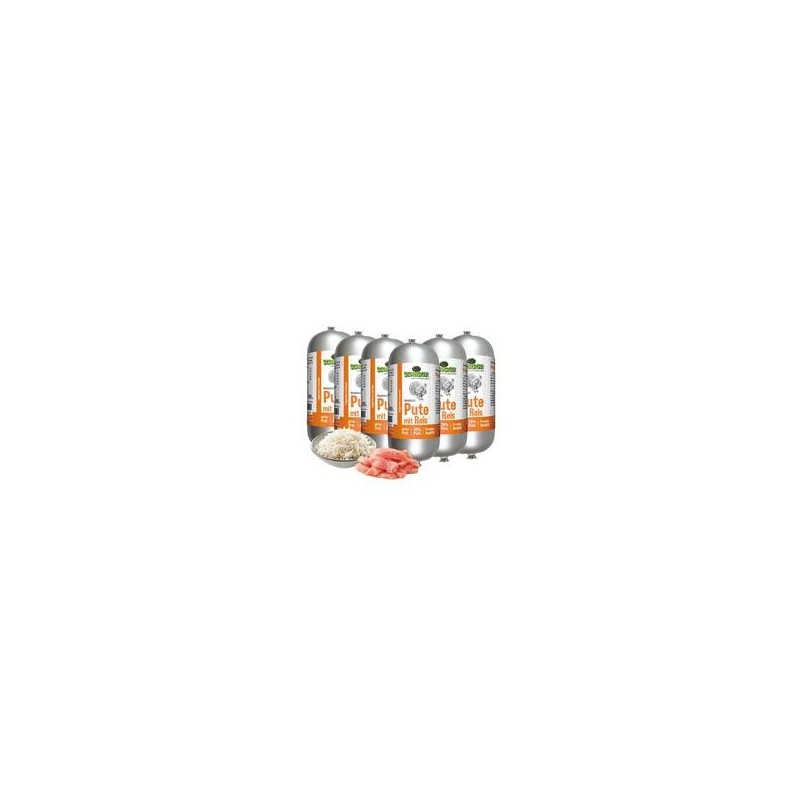 Schecker - Schecker Hundewurst Pute mit Reis [6 x 200g]