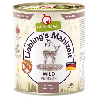 GranataPet Liebling's Mahlzeit 6 x 800 g - Wild (PUR)