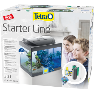 Tetra Starter Line 30L Aquarium Komplett-Set mit LED Tag-/Nachtbeleuchtung - 30L