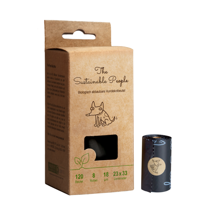 Wildes Land | Biologisch abbaubare Hundekotbeutel | 8 x 15 Beutel