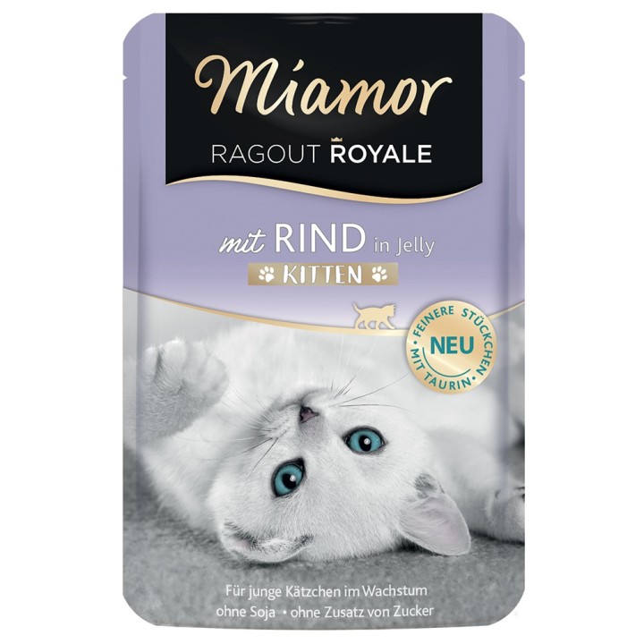 Sparpaket Miamor Ragout Royale Jelly Kitten 22 x 100 g - Rind