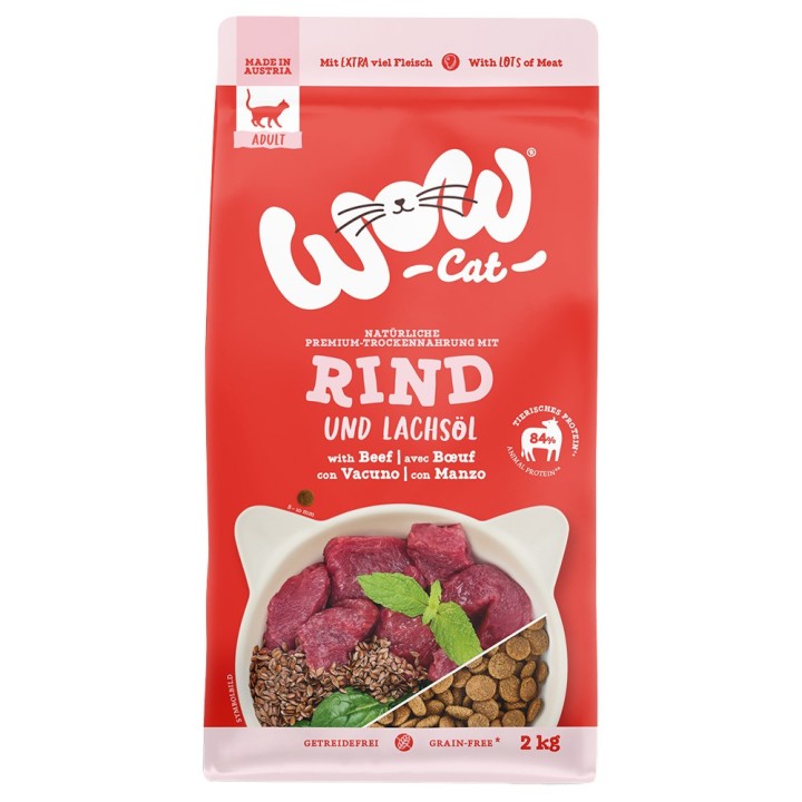 WOW Cat Adult mit Rind - 2 kg