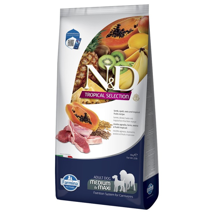 N&D Dog Tropical Selection Adult Medium/Maxi mit Lamm - 10 kg