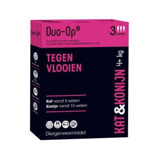 Duo-Op gegen Flöhe - Hund, Katze und Kaninchen ab 4 kg - 80 mg - 3 Pipetten