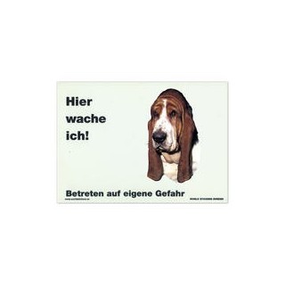 Warnschild "Hier wache ich!" Größe 28 x 20 cm, weiß
