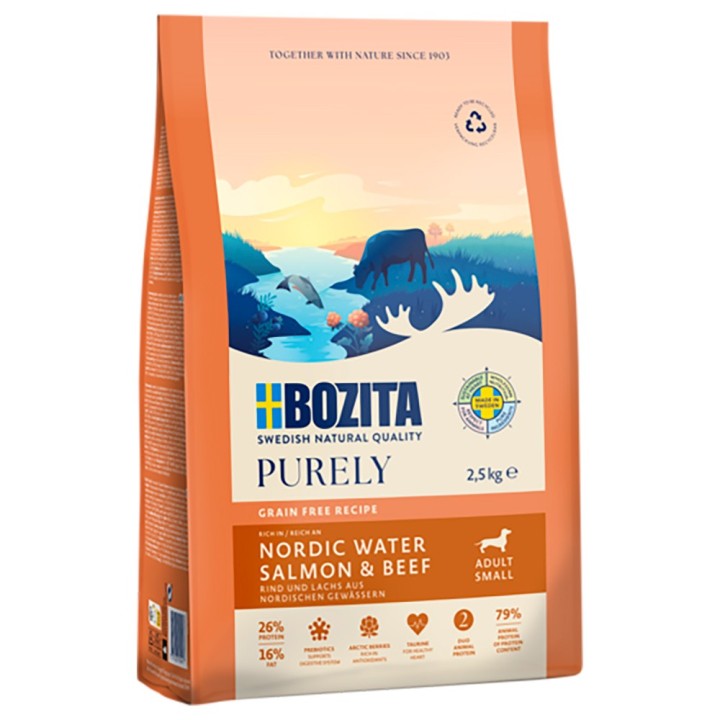 Bozita Dog Purely Adult Small Grain Free Lachs & Rind - 2,5 kg