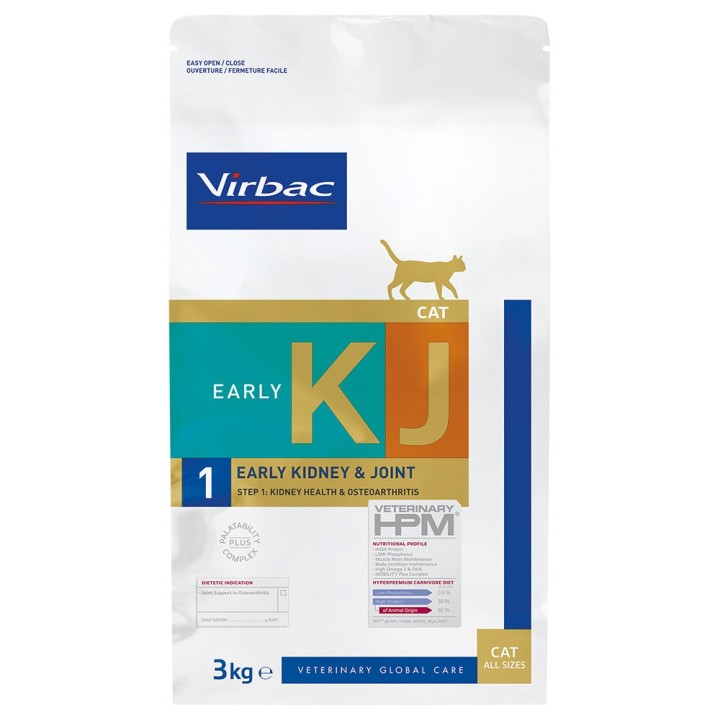 Virbac Veterinary HPM Cat Early Kidney & Joint Support KJ1 - 3 kg