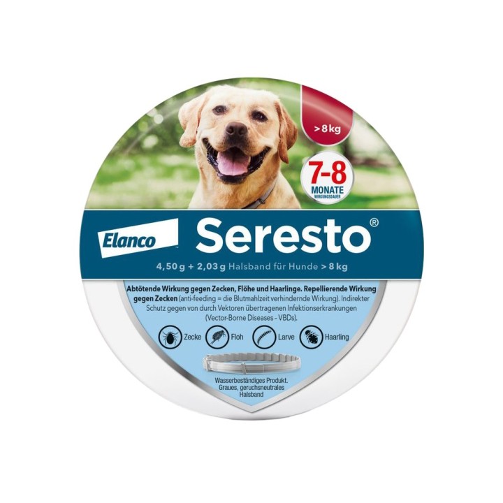 2 x Seresto Hund  8 kg - 38 cm