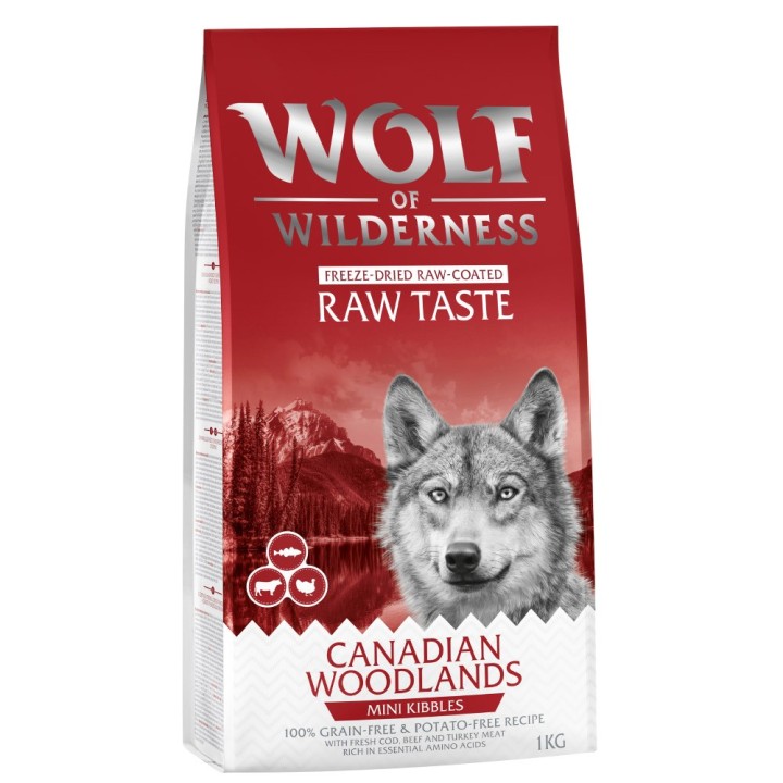 Wolf of Wilderness "Canadian Woodlands" Rind, Kabeljau & Truthahn - getreidefrei - 1 kg MINI