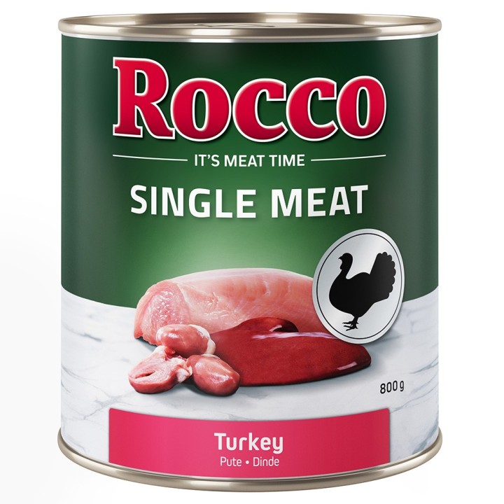 Rocco Single Meat 6 x 400 g / 800 g 6 x 800 g: Pute