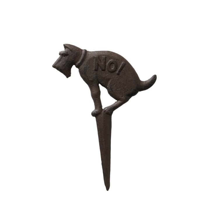 Boltze Gartenstab Doggy "Hier kein Hundeklo" - Schnauzer