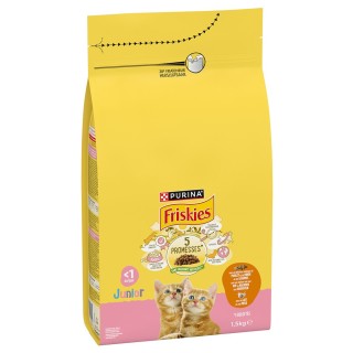 PURINA FRISKIES Junior Katze mit Huhn, Truthahn und Gemüse - 1,5 kg