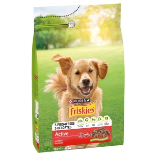 Purina Friskies Adult Hund Active mit Rind - 3 kg