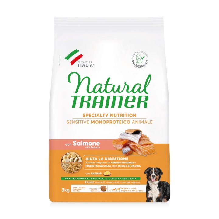 Natural Trainer Sensitive Adult Medium & Maxi mit Lachs - 3 kg